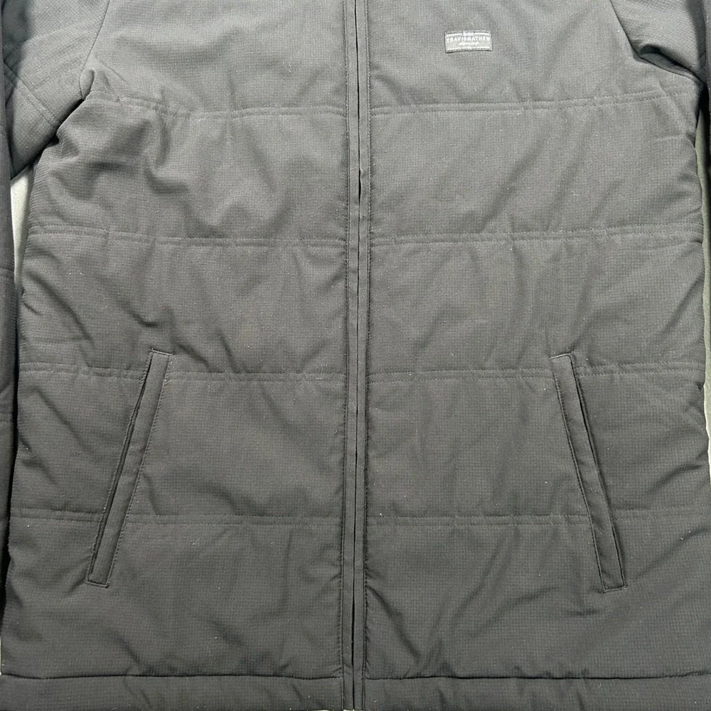 TravisMathew Mens Black Palisades‎ Quilted Puffer Jacket Full Zip Style Size M